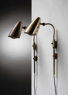  BOR NS BOR S Pair of Bor ns Bor s brass wall lamps - 4384131
