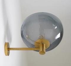  BOR NS BOR S Pair of Swedish Midcentury Wall Lamps in Brass and Glass by Bor ns - 2411519