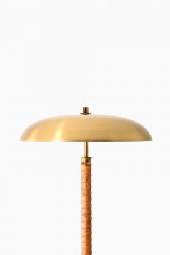  BOR NS BOR S Scandinavian Modern Table Lamp in Brass and Leather by Bor ns 1950s - 4758932
