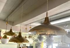  BOR NS BOR S Set of 3 Scandinavian Organic Modern Brass Pendants by Borens Sweden 1960 - 3554808