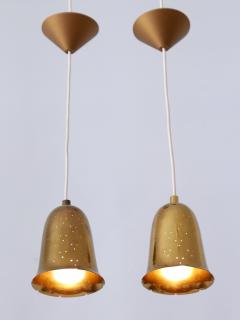  BOR NS BOR S Set of Two Lovely Mid Century Modern Pendant Lamps by Bor ns Bor s Sweden 1950s - 3327271