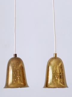  BOR NS BOR S Set of Two Lovely Mid Century Modern Pendant Lamps by Bor ns Bor s Sweden 1950s - 3327274