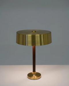  BOR NS BOR S Swedish Mid Century Table Lamp in Brass and Wood by Bor ns - 2915878