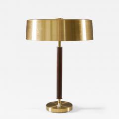  BOR NS BOR S Swedish Mid Century Table Lamp in Brass and Wood by Bor ns - 2920556