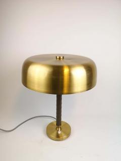  BOR NS BOR S Swedish Midcentury Table Lamp in Brass and Leather by Bor ns - 2330370