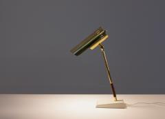  BOR NS BOR S Swedish Midcentury Table Lamp in Leather and Brass by Bor ns - 1290830