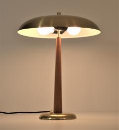  BOR NS BOR S Swedish Modern Art Deco Brass and Teak Table Lamp Model 8441 by Bor ns 1940 s - 2287987
