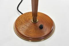  BOR NS BOR S Swedish Modern Wood and Brass Table Lamp by Bor ns Sweden 1960s - 3977314