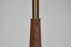  BOR NS BOR S Swedish Modern Wood and Brass Table Lamp by Bor ns Sweden 1960s - 3978406
