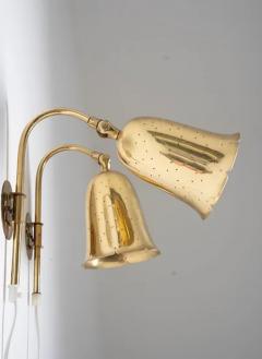  BOR NS BOR S Swedish Perforated Brass Wall Lamps by Bor ns - 3263481
