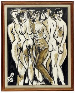  BORIS VANSIER INK ON PAPER OF NUDES R FLEXION DANS UN MIRROR BY BORIS VANSIER - 3082919