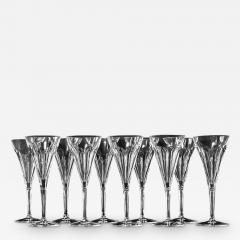  Baccarat 10 Pcs Set of Baccarat Duchesse de Dino Crystal Champagne Flutes - 3053803