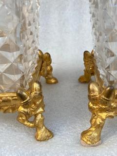  Baccarat 1880 Pair Of Baccarat Vases L Escalier De Cristal Japanese Period Gilt Bronz - 2902859