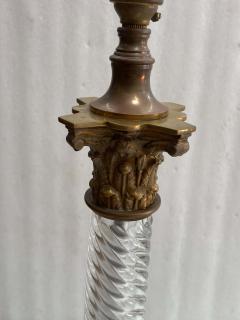  Baccarat 1900 Pair of Baccarat Crystal and Bronze Renaissance Style Lamps - 4191228