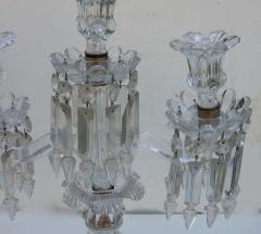  Baccarat 1950 Pair of Baccarat Crystal Chandeliers with 2 Arms and Signed Baccarat - 2381471