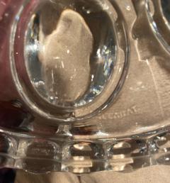  Baccarat 1950 Pair of Candlesticks 4 Branchs Beaded Bases and Signed in Relief Baccarat - 2534263