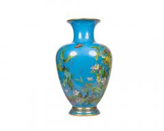  Baccarat A Large French Baccarat Opaline Glass Hand Painted Bacchanale Vase by Roussel - 3211112