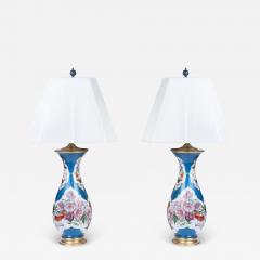  Baccarat A Large Pair of French Baccarat Opaline Glass Vases Lamps 19th Century - 3373569