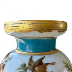  Baccarat A Very Large French Baccarat Enameled Opaline Glass Decorated Vase Circa 1845 - 3914929