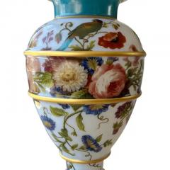  Baccarat A Very Large French Baccarat Enameled Opaline Glass Decorated Vase Circa 1845 - 3914932