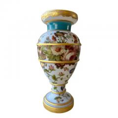  Baccarat A Very Large French Baccarat Enameled Opaline Glass Decorated Vase Circa 1845 - 3914939