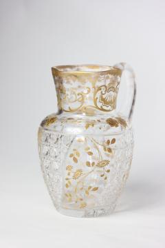  Baccarat Antique Baccarat Cut Crystal Pitcher with Gold Encrusted Decoration 1880 - 3597513