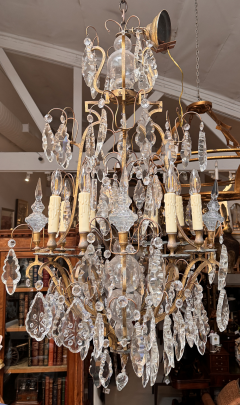  Baccarat Antique Baccarat French Crystal Gilt Bronze Chandelier W Spires - 3862384