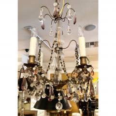  Baccarat Antique Baccarat Petite French Crystal Chandelier With Murano Glass Beads - 1705854