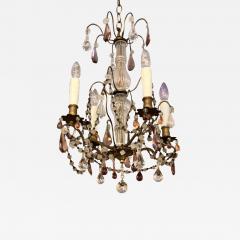  Baccarat Antique Baccarat Petite French Crystal Chandelier With Murano Glass Beads - 1707110
