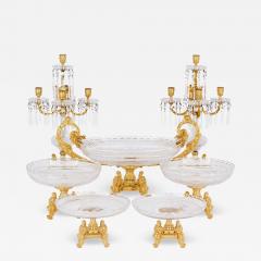  Baccarat Antique seven piece crystal and ormolu centrepiece garniture by Baccarat - 3794888