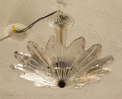  Baccarat Art Deco Baccarat Semi Flush Star Burst Crystal Pendant - 2532850