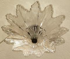  Baccarat Art Deco Baccarat Semi Flush Star Burst Crystal Pendant - 2532856