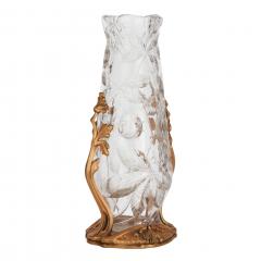  Baccarat Art Nouveau Baccarat crystal vase with ormolu base - 3543077