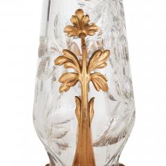  Baccarat Art Nouveau Baccarat crystal vase with ormolu base - 3543079