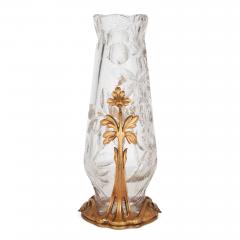  Baccarat Art Nouveau Baccarat crystal vase with ormolu base - 3543080