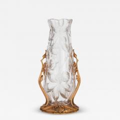  Baccarat Art Nouveau Baccarat crystal vase with ormolu base - 3546849