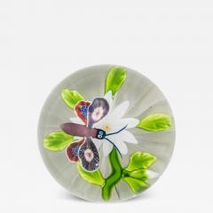  Baccarat BACCARAT HOVERING BUTTERFLY OVER WHITE CLEMATIS - 3799919