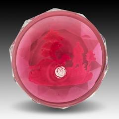  Baccarat BACCARAT HUNTSMAN SULPHIDE PAPERWEIGHT ON TRANSLUCENT RED GROUND - 3793794