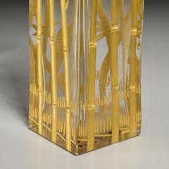  Baccarat CRYSTAL VASE DECORATED WITH ETCHED GILT BAMBOO DECORATION - 3477569