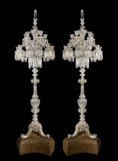  Baccarat Cristalleries De Baccarat A Large Pair of French Cut Crystal 18 Light Torcheres - 2138064