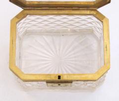 Baccarat Exquisite antique Baccarat diamond cut crystal vanity box with bronze mounts - 830281