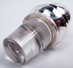  Baccarat Georg Jensen Pyramid Sterling Silver Baccarat Crystal Decanter - 4424507