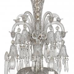 Baccarat Large clear cut glass chandelier by Baccarat - 3411352