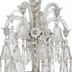  Baccarat Large clear cut glass chandelier by Baccarat - 3411357