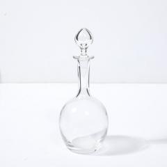  Baccarat Mid Century Modernist Crystal Decanter with Drop form Stopper Signed Baccarat - 3976221