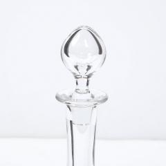  Baccarat Mid Century Modernist Crystal Decanter with Drop form Stopper Signed Baccarat - 3976225