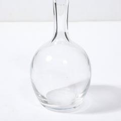  Baccarat Mid Century Modernist Crystal Decanter with Drop form Stopper Signed Baccarat - 3976302