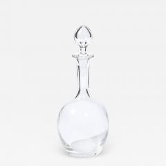  Baccarat Mid Century Modernist Crystal Decanter with Drop form Stopper Signed Baccarat - 3979003