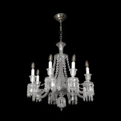  Baccarat Mid Century Modernist Eight Light Crystal Zenith Chandelier by Baccarat - 3523542