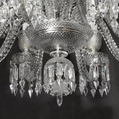  Baccarat Mid Century Modernist Eight Light Crystal Zenith Chandelier by Baccarat - 3523661